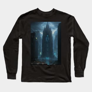 A city full of futuristic tech Long Sleeve T-Shirt